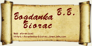 Bogdanka Biorac vizit kartica